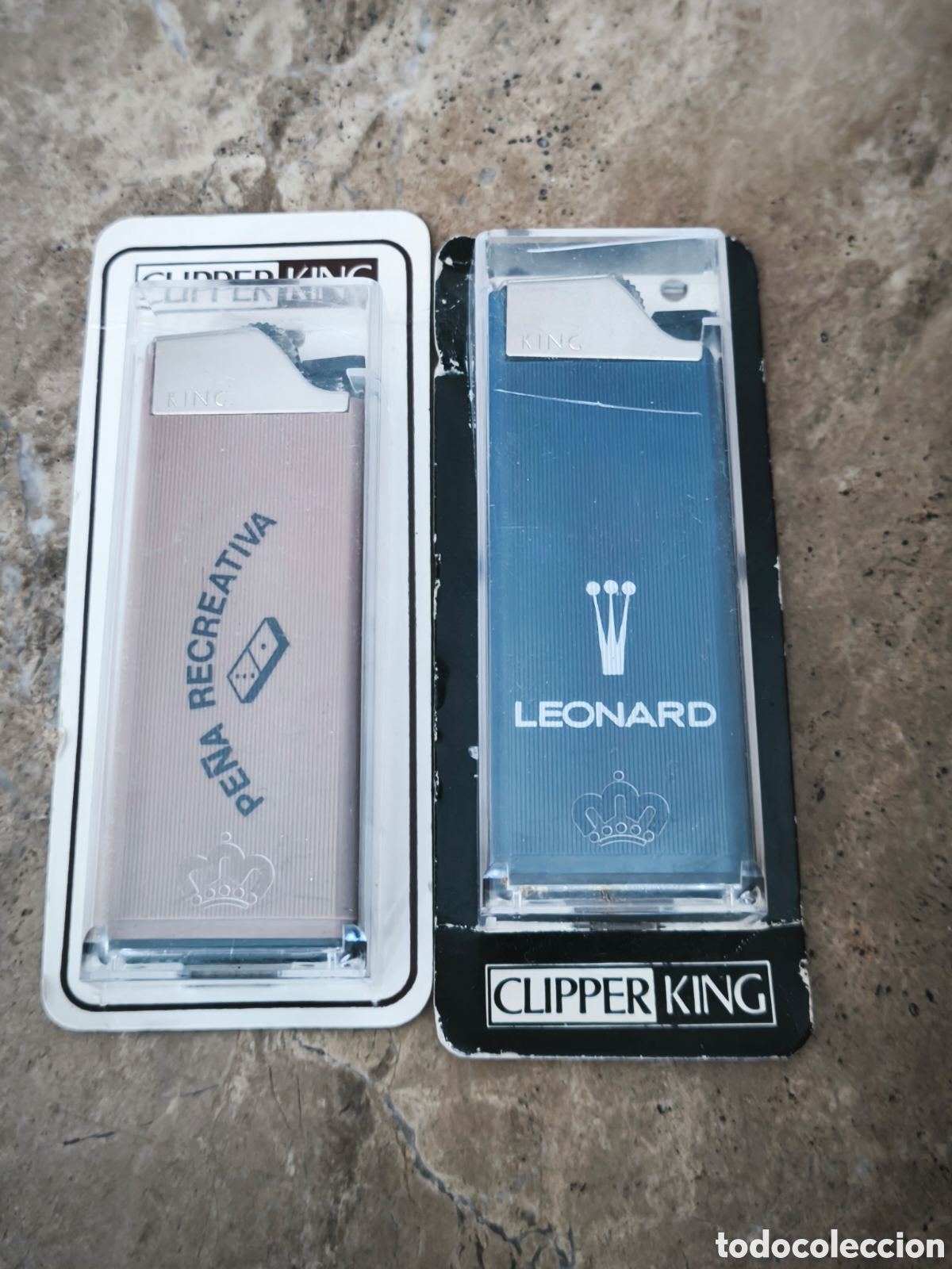 Vintage: Lote de 2 encendedores Clipper King a&ntilde;os 70.