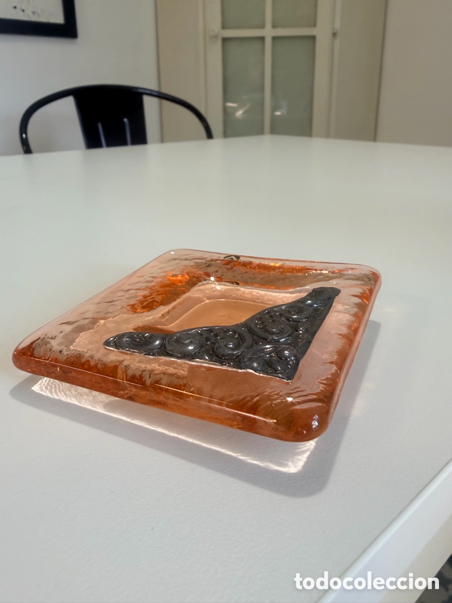 Vintage: Cenicero de cristal de Murano 1995