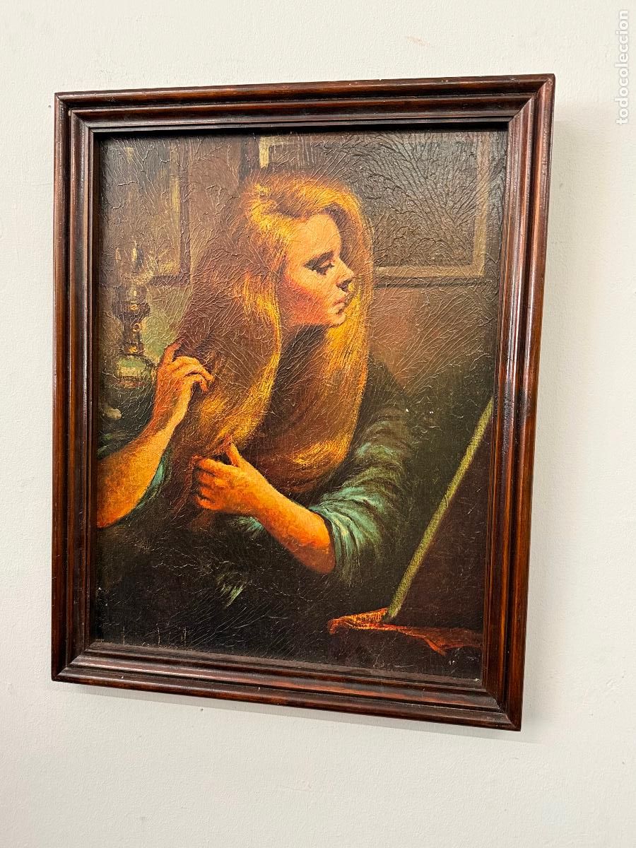 Vintage: Cuadro Absolutamente Vintage. Ideal decoracion. A&ntilde;os 70-80. Mide en total 56x45cms