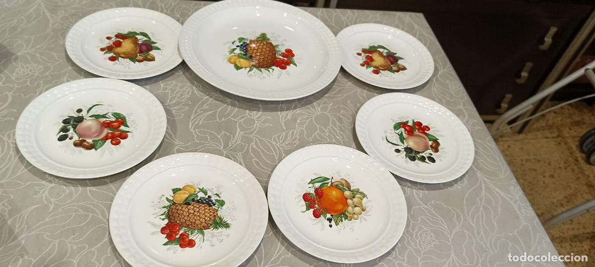 Vintage: Juego de platos y bandeja Pontesa para postre