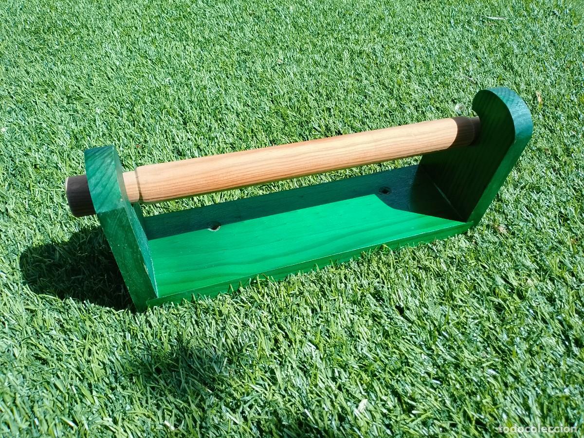 Vintage: Portarrollos papel de cocina madera vintage