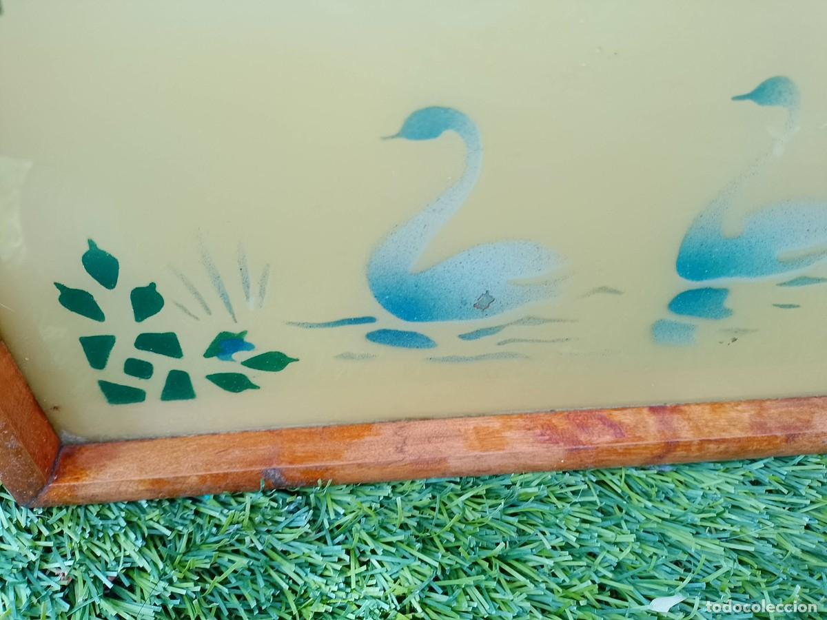 Vintage: Bandeja madera vintage cisnes - Foto 2