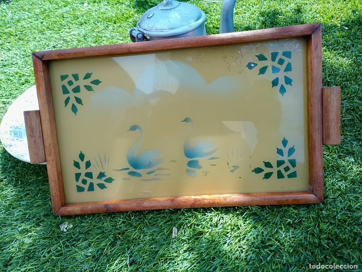 Vintage: Bandeja madera vintage cisnes - Foto 4
