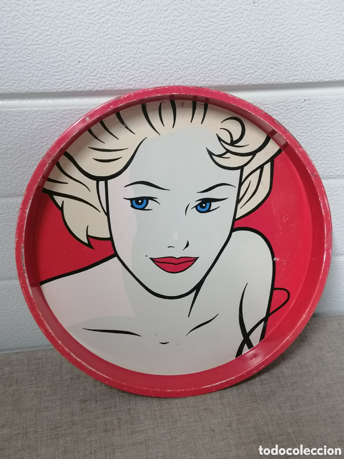 Vintage: Bandeja metalica Pop Art