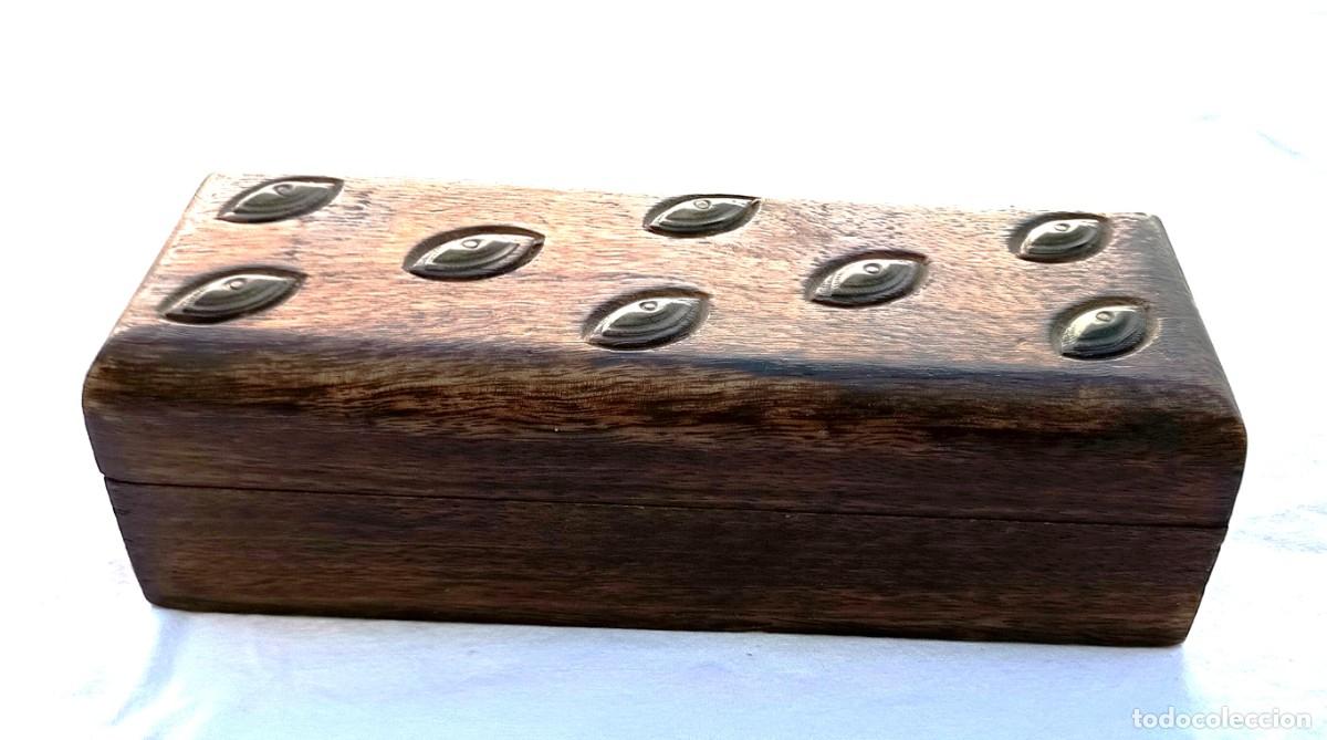 Vintage: Caja para especias - Roble, Lat&oacute;n dorado Francia - Antiguo - 1960-1980