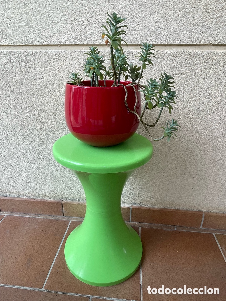 Vintage: Taburete Tam Tam verde lim&oacute;n.