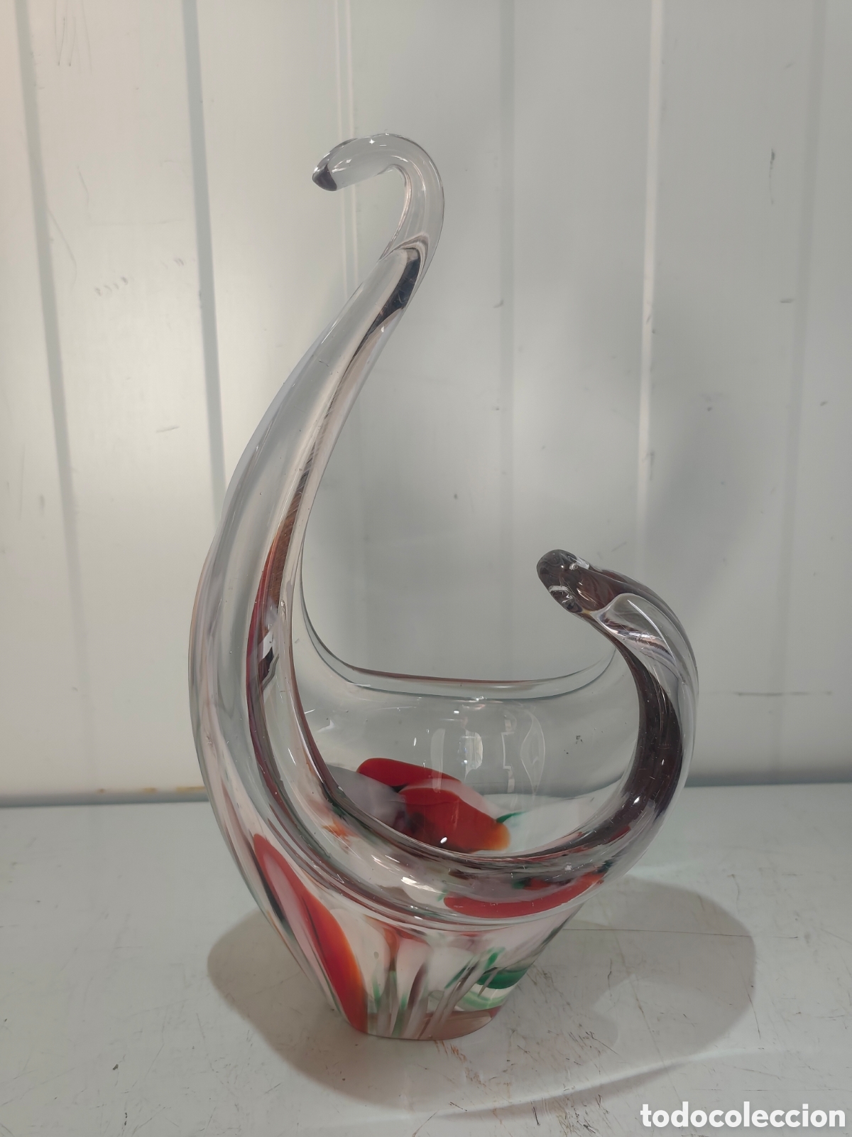 Vintage: Gran Jarr&oacute;n / Centro de Mesa Vintage - Cristal de Murano Estilo &rdquo;Tutti Frutti&rdquo; - Vidrio Soplado -
