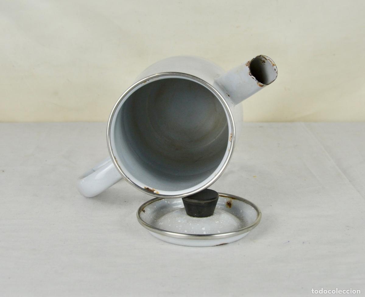 Vintage: Cafetera metal esmaltado gris claro - Foto 6