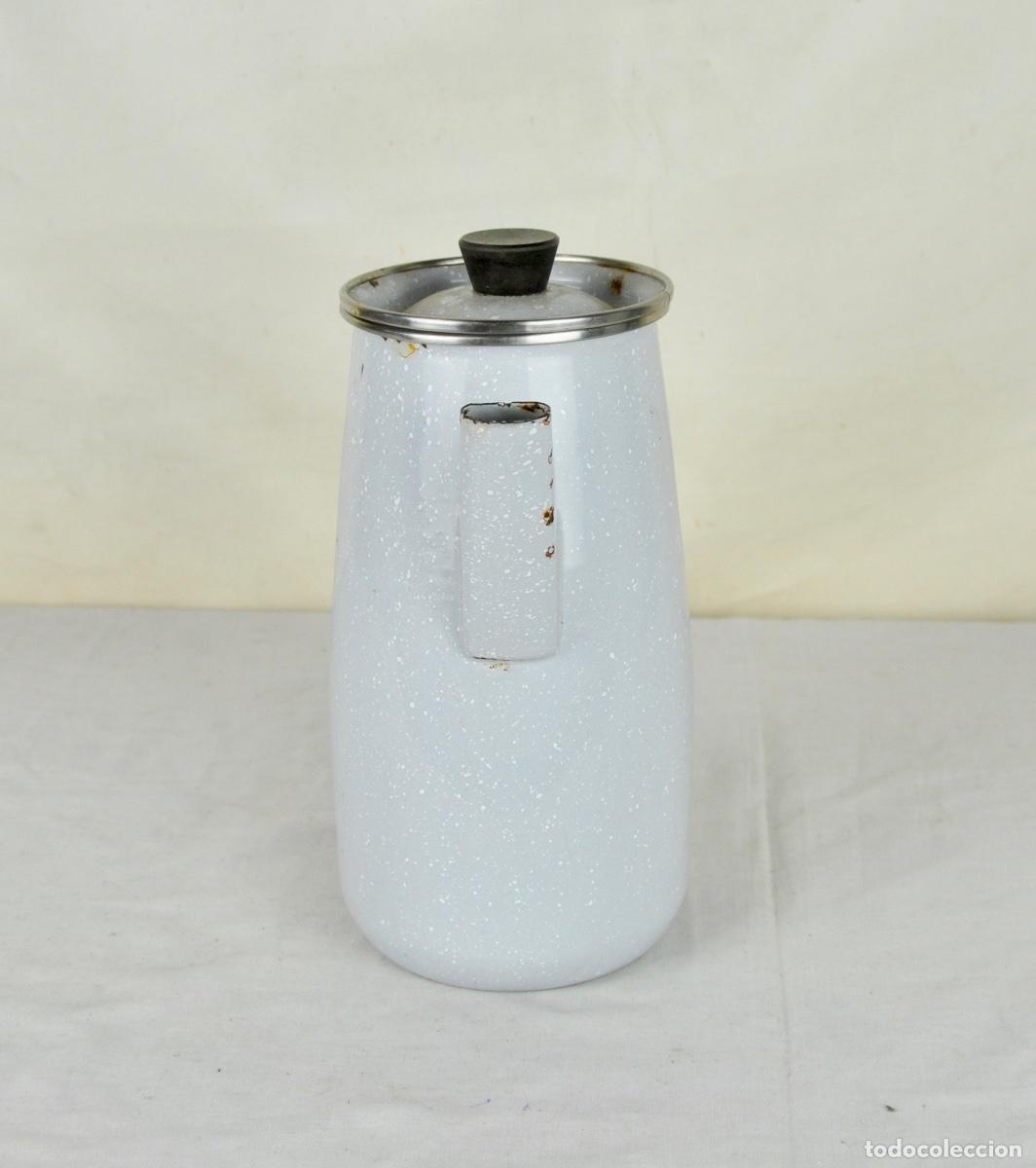 Vintage: Cafetera metal esmaltado gris claro - Foto 7