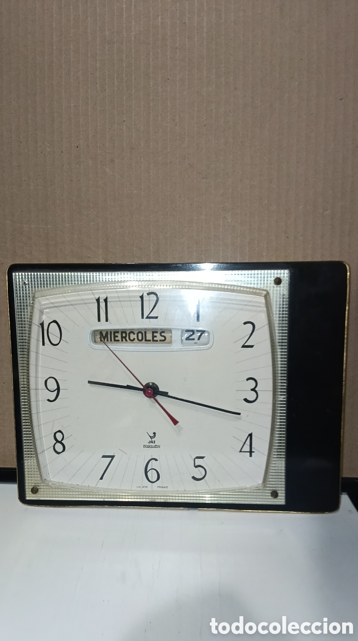 Vintage: RELOJ PARED CALENDARIO VINTAGE JAZ FUNCIONA