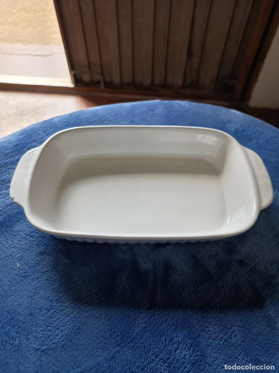 Vintage: Fuente Bandeja rectangular blanca