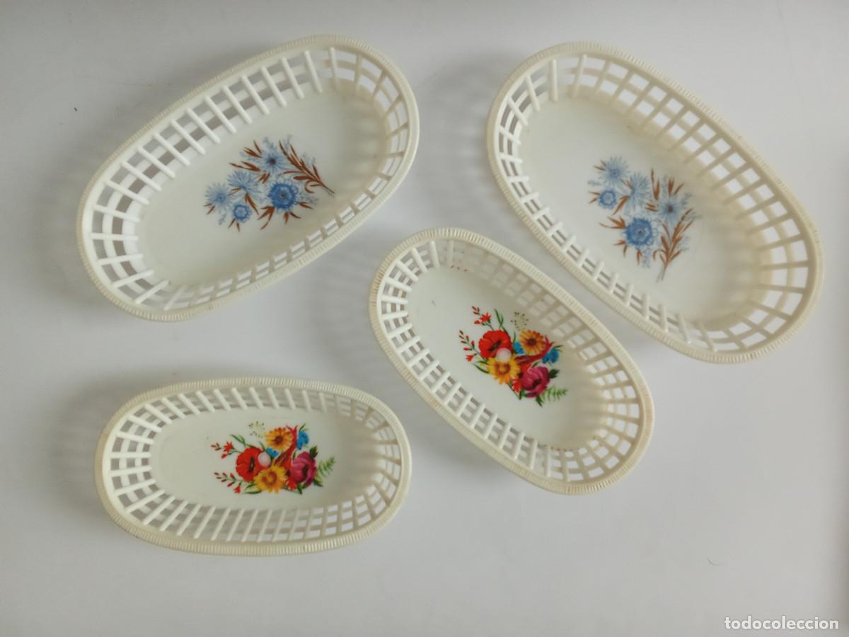 Vintage: Cuatro peque&ntilde;as bandejas para aperitivos a&ntilde;os 60