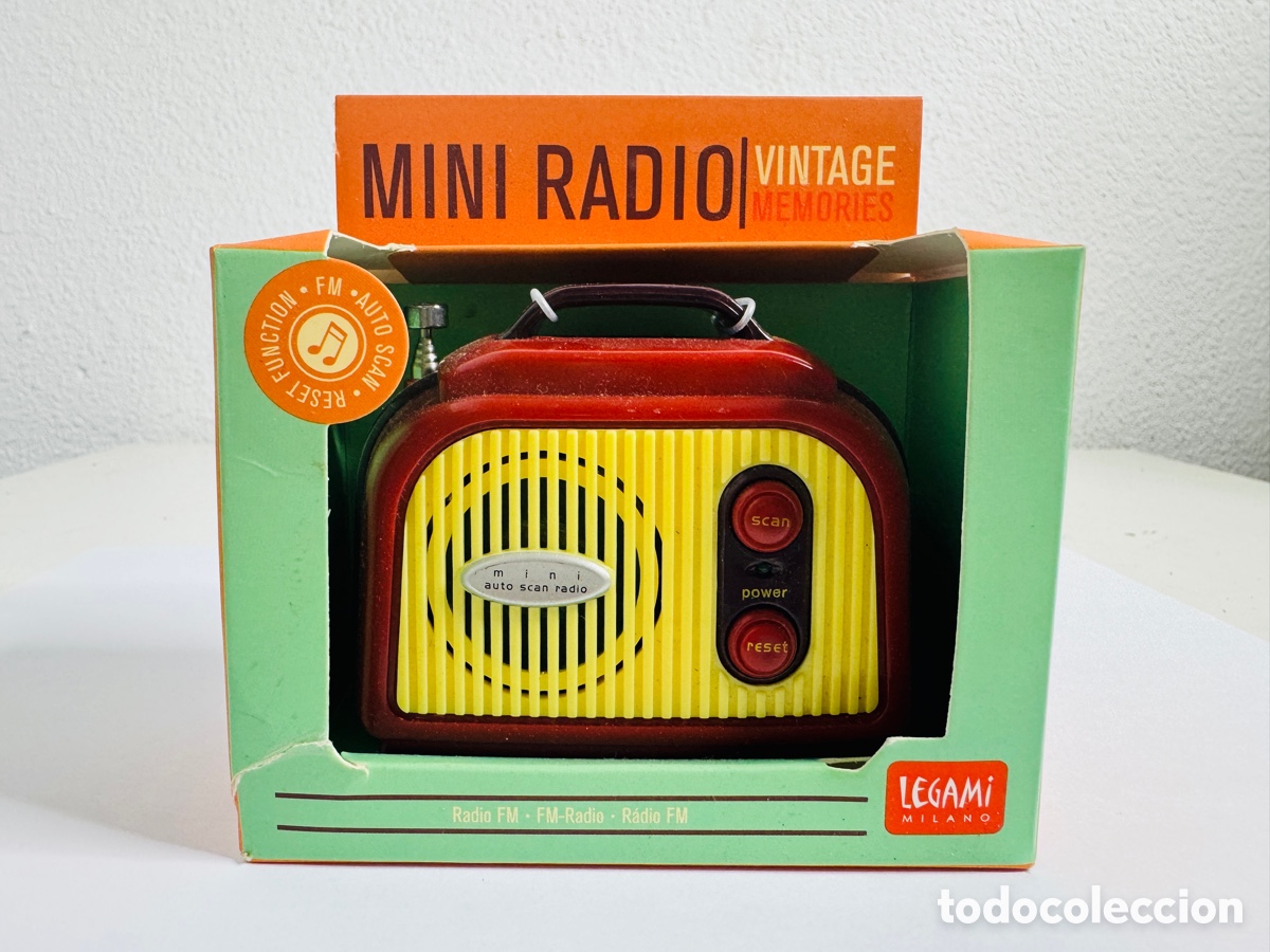 Vintage: Radio Mini Vintage FM Legami Roja y Amarilla