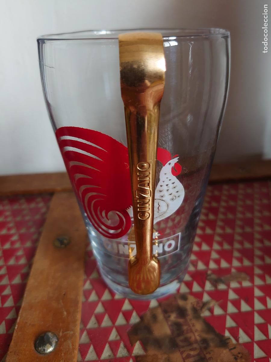 Vintage: ANTIGUO VASO Y PINZAS CINZANO