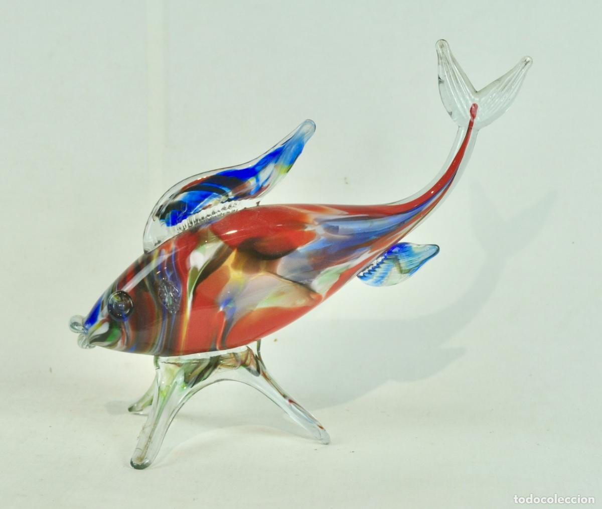 Vintage: Pez cristal de murano le faltan aletas laterales