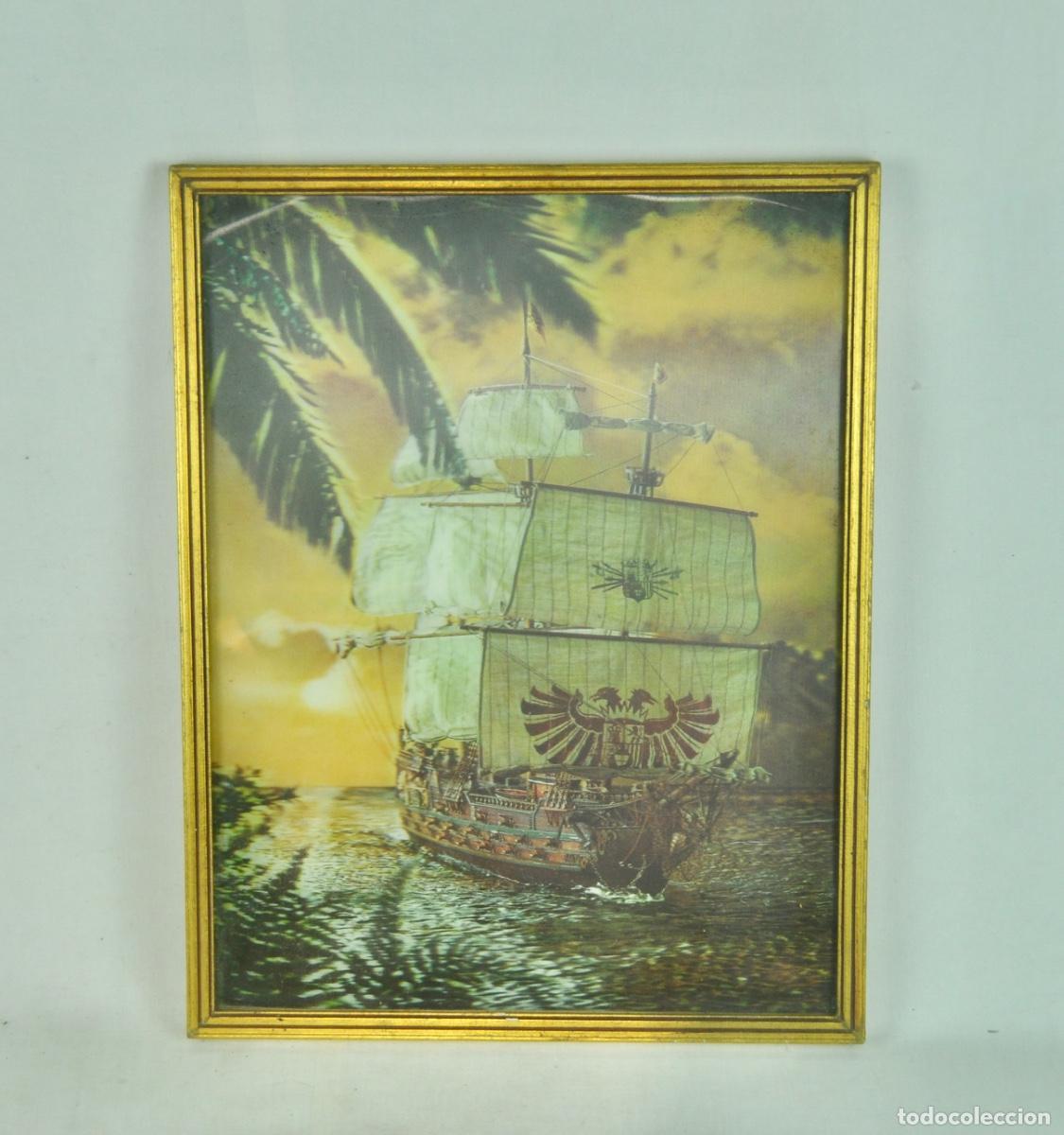 Vintage: Cuadro barco en 3D tonos marrones - Foto 5