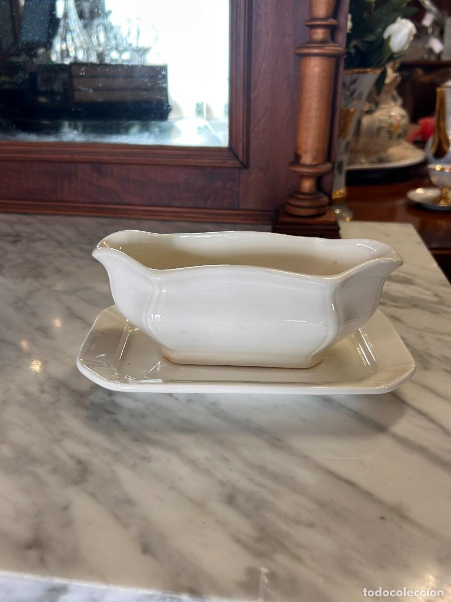 Vintage: Salsera con bandeja La Cartuja