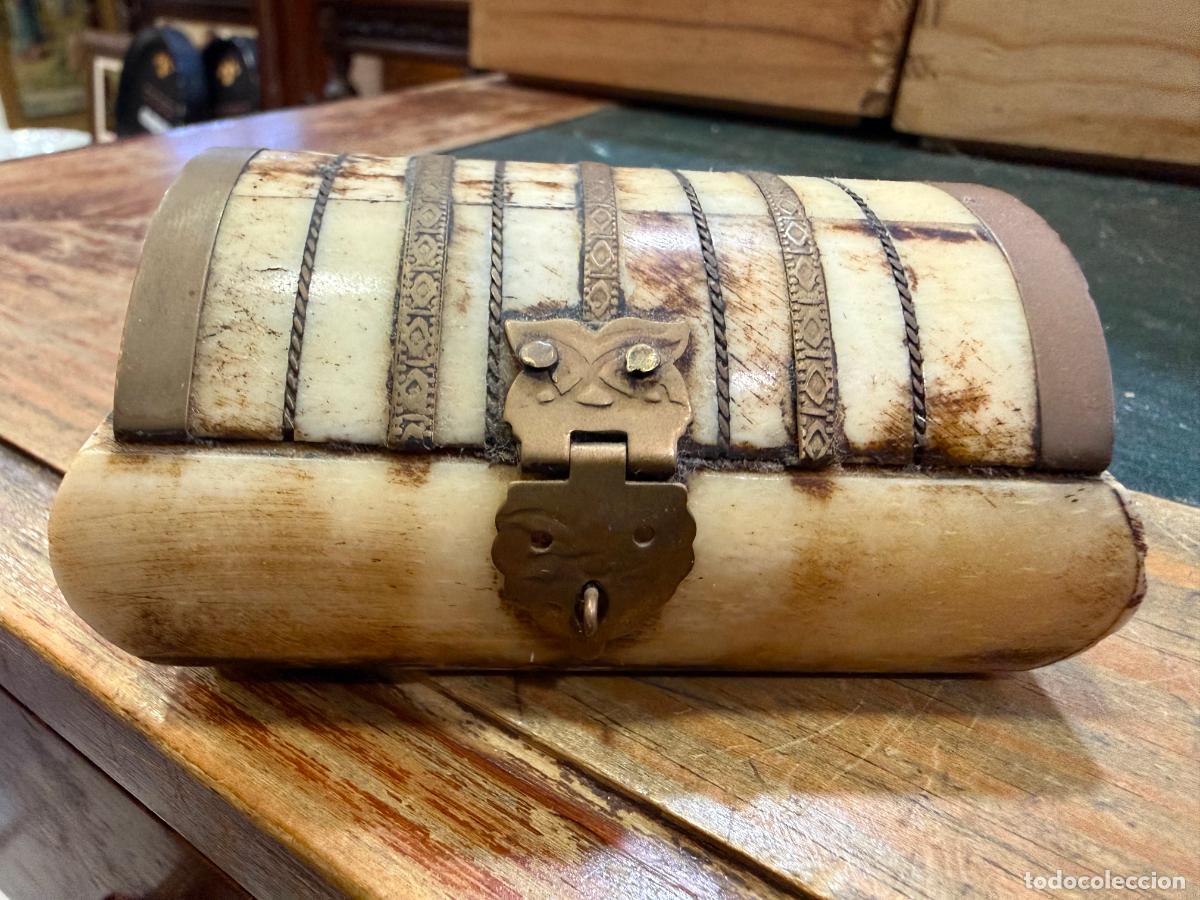 Vintage: PRECIOSA CAJA JOYERO DE HUESO - MEDIDA 9X6X3,5 CM