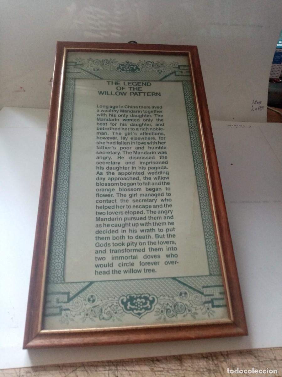 Vintage: CUADRO CON LA HISTORIA LA LEYENDA DEL PATRON DEL SAUCE