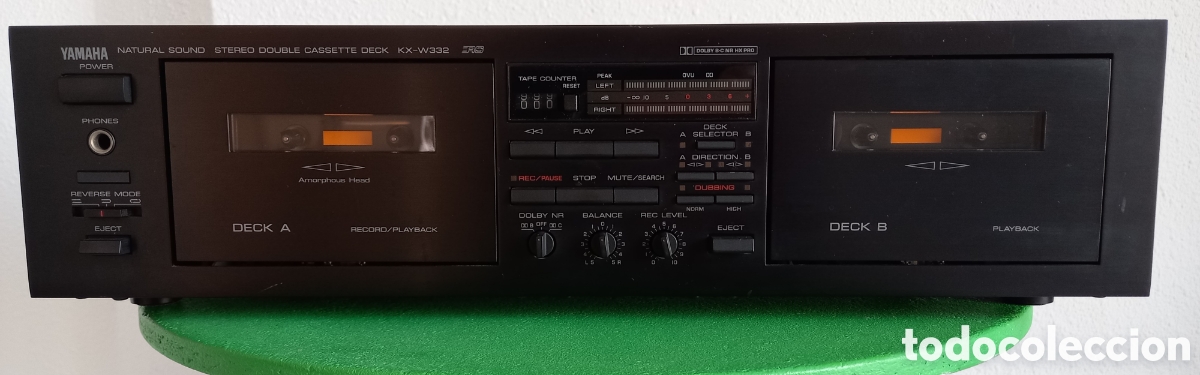 Vintage: YAMAHA KX-W332 Doble Pletina Cassette. Natural Sound. Dolby NR. HiFi Vintage. Fabricado en Jap&oacute;n.