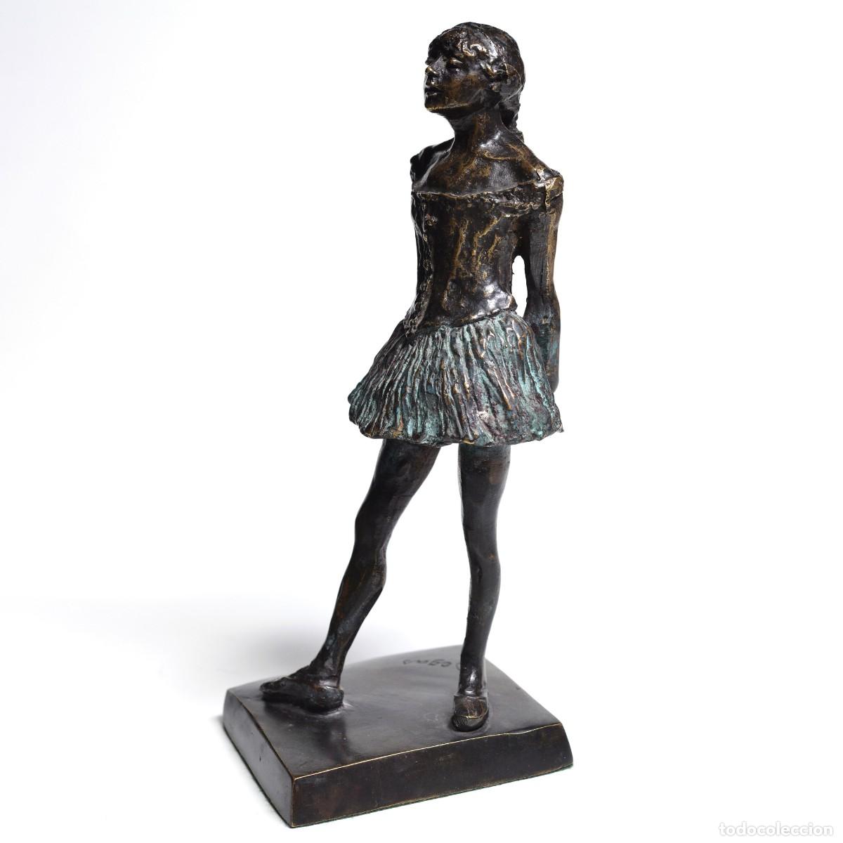 Vintage: After Degas French Early 20th Century Two Tone Bronze Sculpture Little Dancer