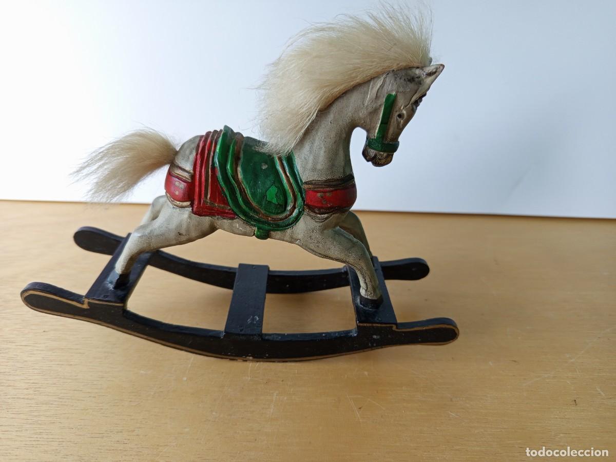 Vintage: Caballo balanc&iacute;n de madera.Vintage