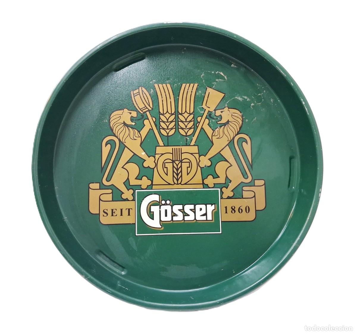 Vintage: Bandeja de Cerveza G&ouml;sser &ndash; Vintage / Colecci&oacute;n &ndash; Metal Esmaltado(10.4)