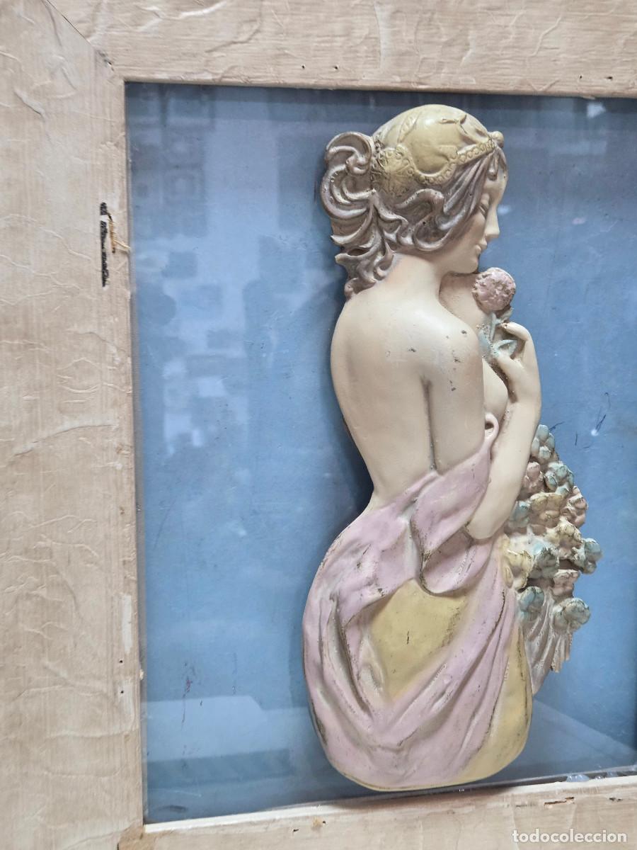 Vintage: cuadro con figura de mujer - Foto 2