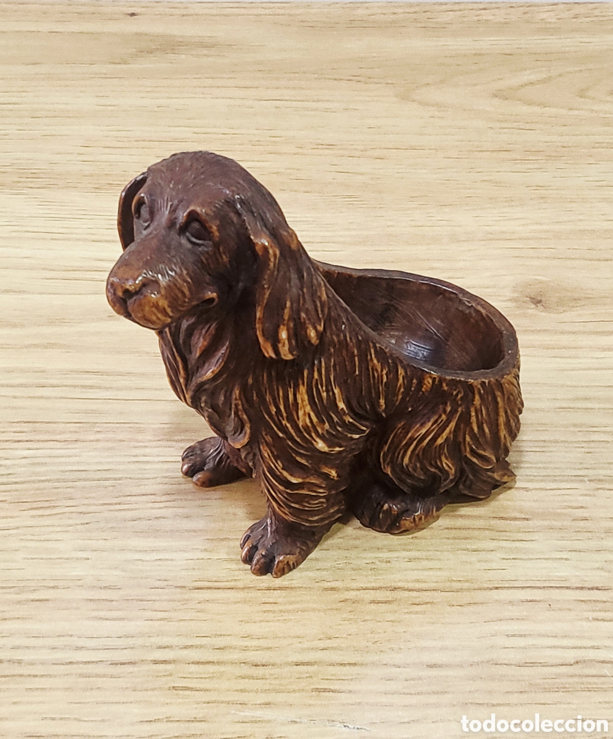 Vintage: Figura de perro soporte de pipa