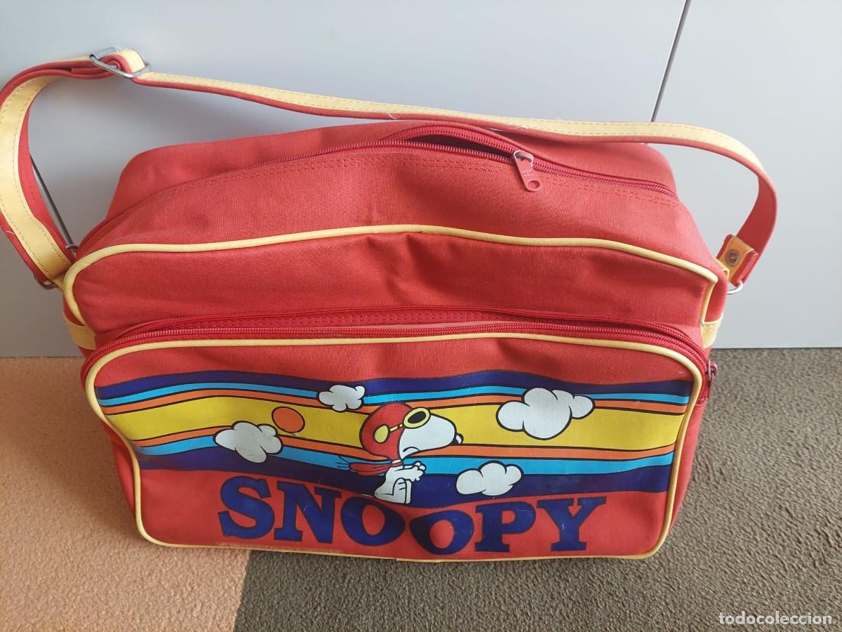 Vintage: Vintage Snoopy bolsa de viaje Aviva 12&rdquo; *17&rdquo;