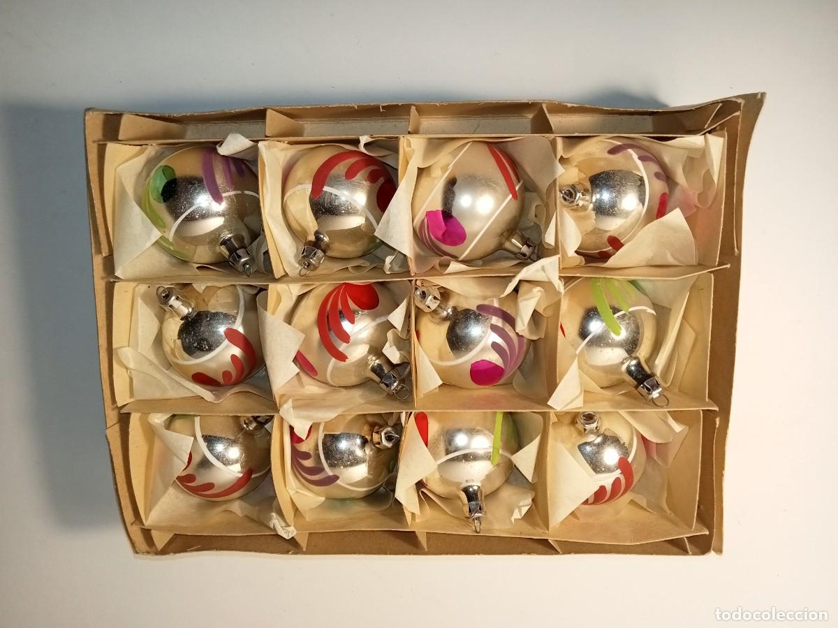 Vintage: 12 BOLAS DE NAVIDAD ANTIGUAS - a&ntilde;o 1982
