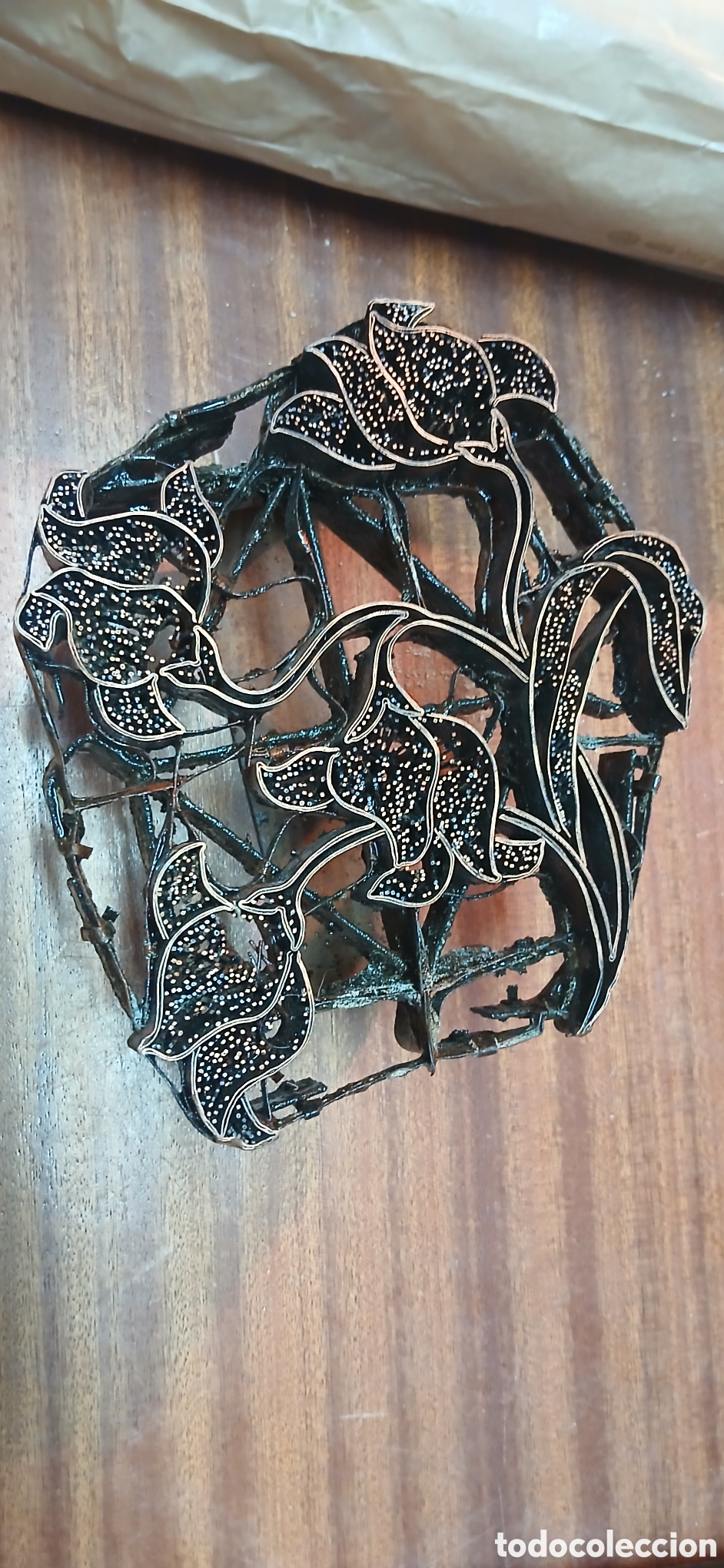 Vintage: SELLO DE COBRE PARA BATIK INDONESIO - Foto 1