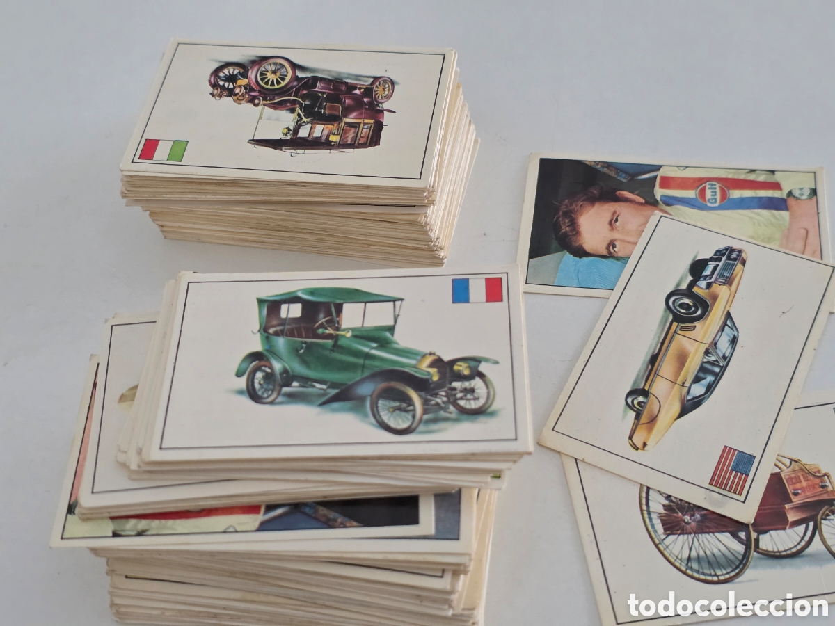 Vintage: lote cromos panini historia del automovil coches clasicos vintage 200