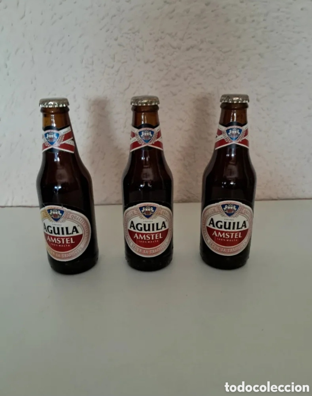 Vintage: 3 botellines vintage amstel