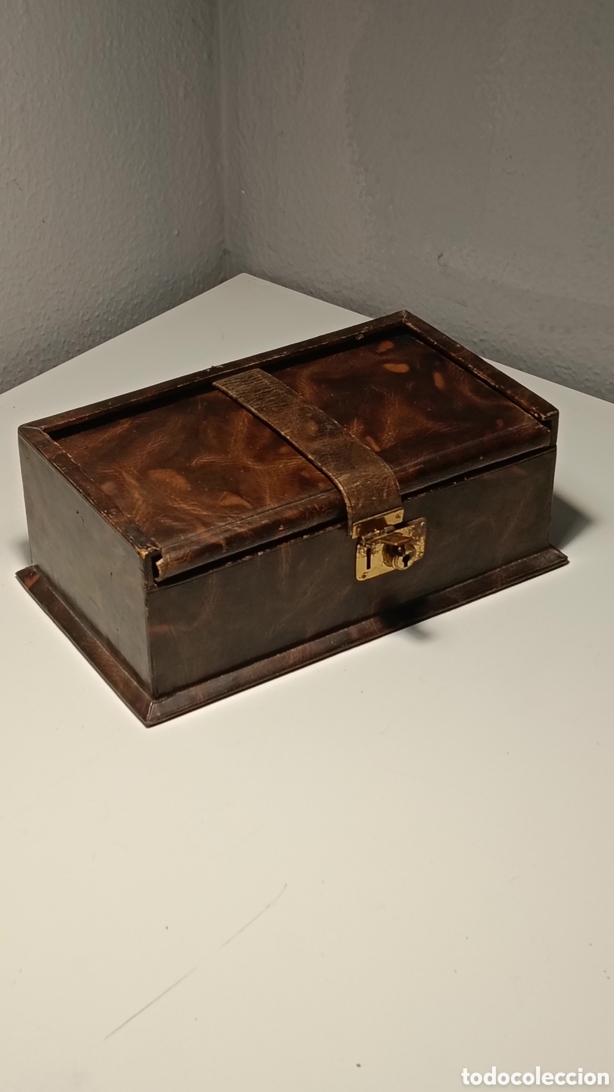Vintage: Estuche Caja de escritorio de piel Vintage