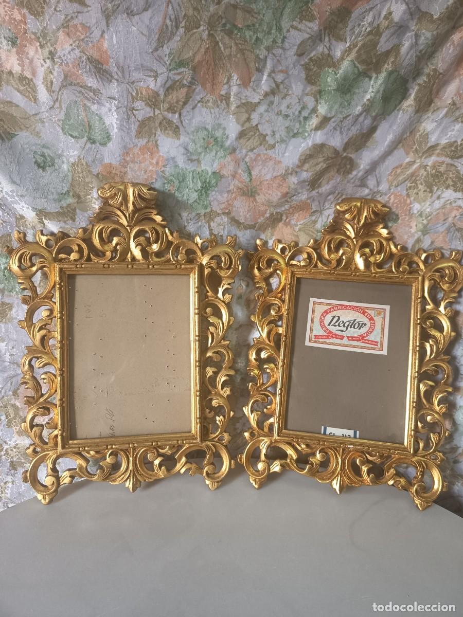 Vintage: Pareja Marco Cornucopia dorado