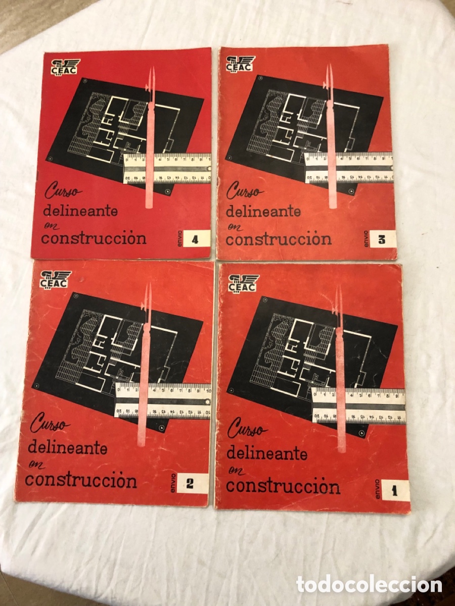 Vintage: Curso completo CEAC delineante en construcci&oacute;n 30 fasc&iacute;culos m&aacute;s L&aacute;minas y ex&aacute;menes vintage