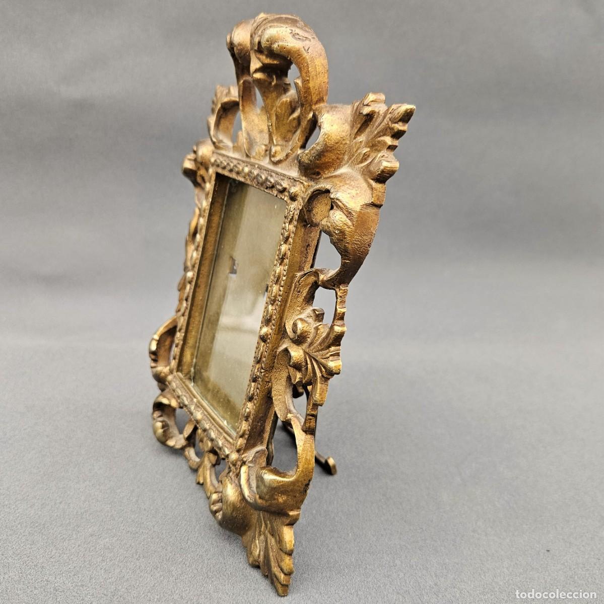 Vintage: Marco de bronce rococ&oacute;, estilo Luis XV, siglo XIX. - Foto 2