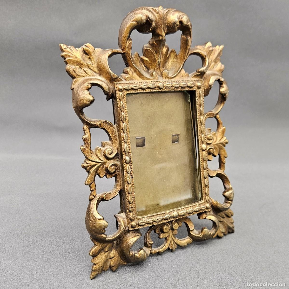 Vintage: Marco de bronce rococ&oacute;, estilo Luis XV, siglo XIX. - Foto 3