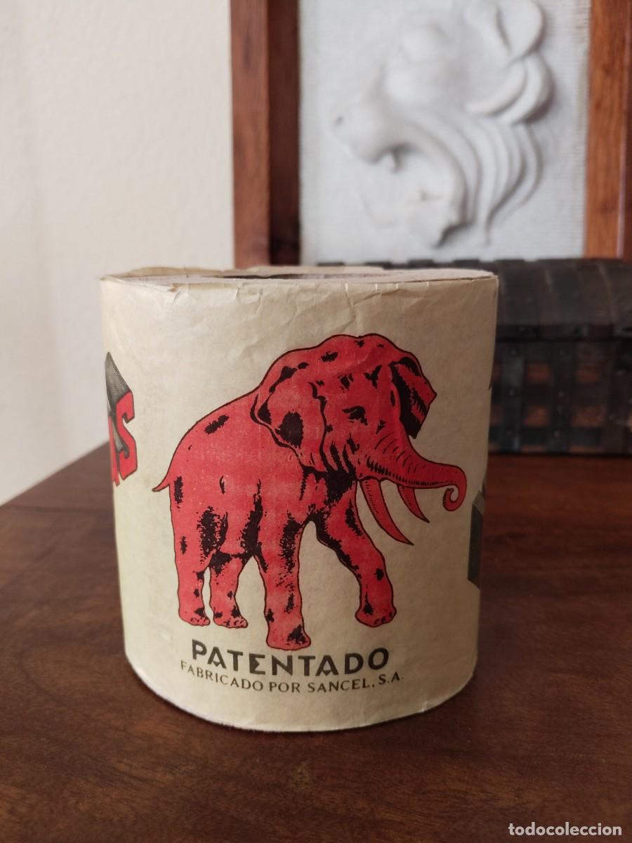 Vintage: Antiguo rollo de papel Higi&eacute;nico Elefante.