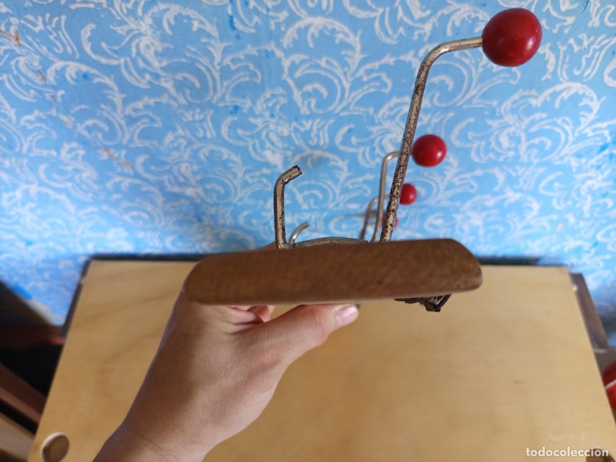 Vintage: Perchero de pared con base de madera y 4 ganchos.Vintage - Foto 12