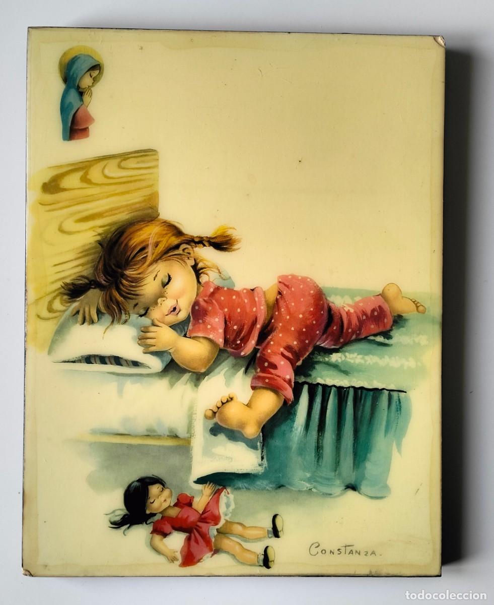 Vintage: CONSTANZA ARMENGOL. DOS DELICIOSOS CUADROS TEMATICA INFANTIL