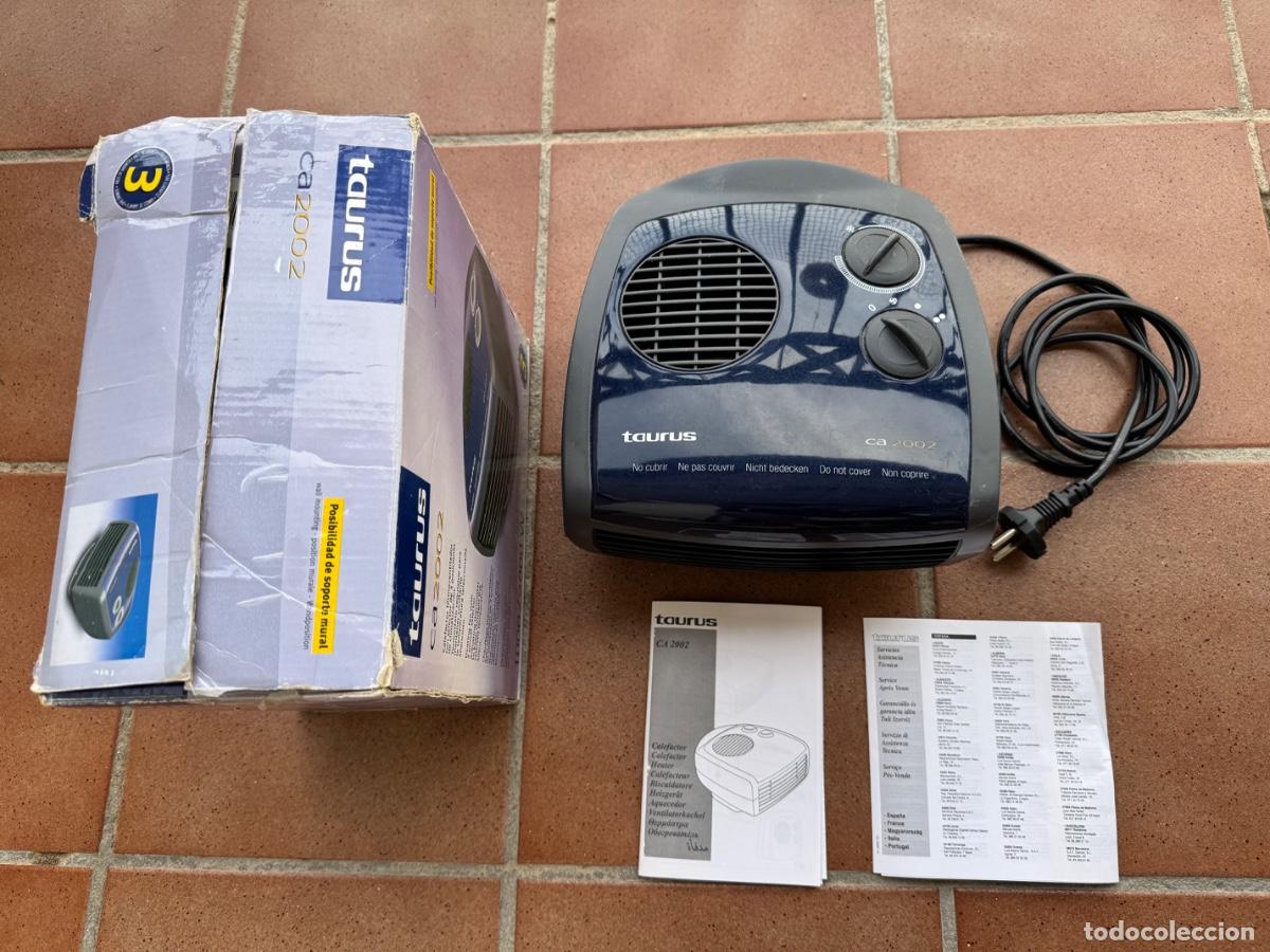 Vintage: Calefactor Taurus CA 2002, 1000/2000 W, con caja e instrucciones