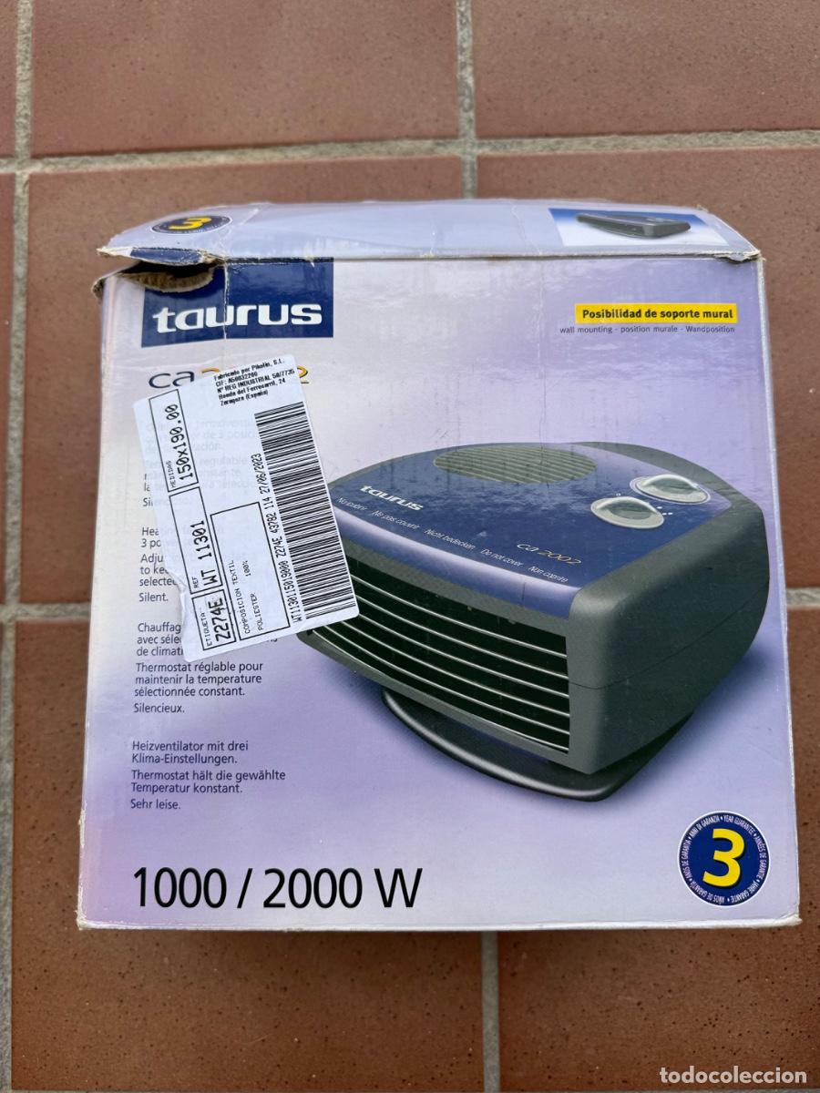 Vintage: Calefactor Taurus CA 2002, 1000/2000 W, con caja e instrucciones - Foto 3