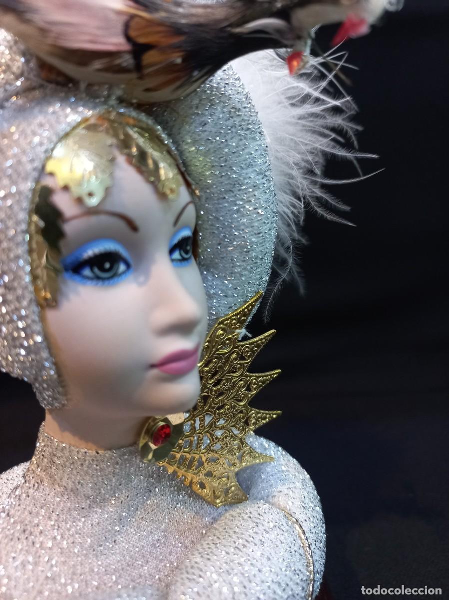 Vintage: BUSTO &uml;MAR&Iacute;N&uml; BELDAD PLATEADO peana madera - Foto 6
