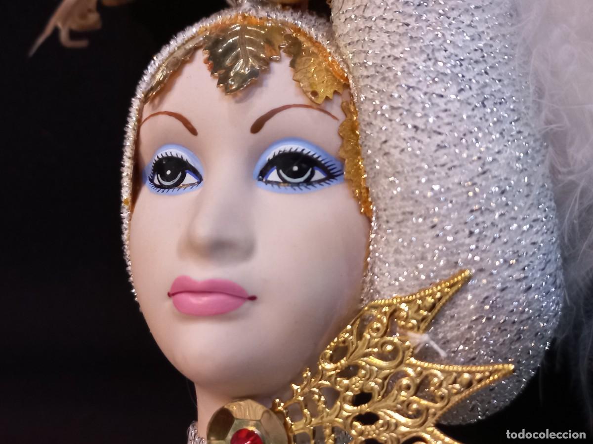Vintage: BUSTO &uml;MAR&Iacute;N&uml; BELDAD PLATEADO peana madera - Foto 7