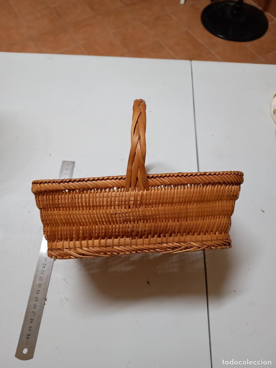 Vintage: Cesta de mimbre cuadrada - Foto 2
