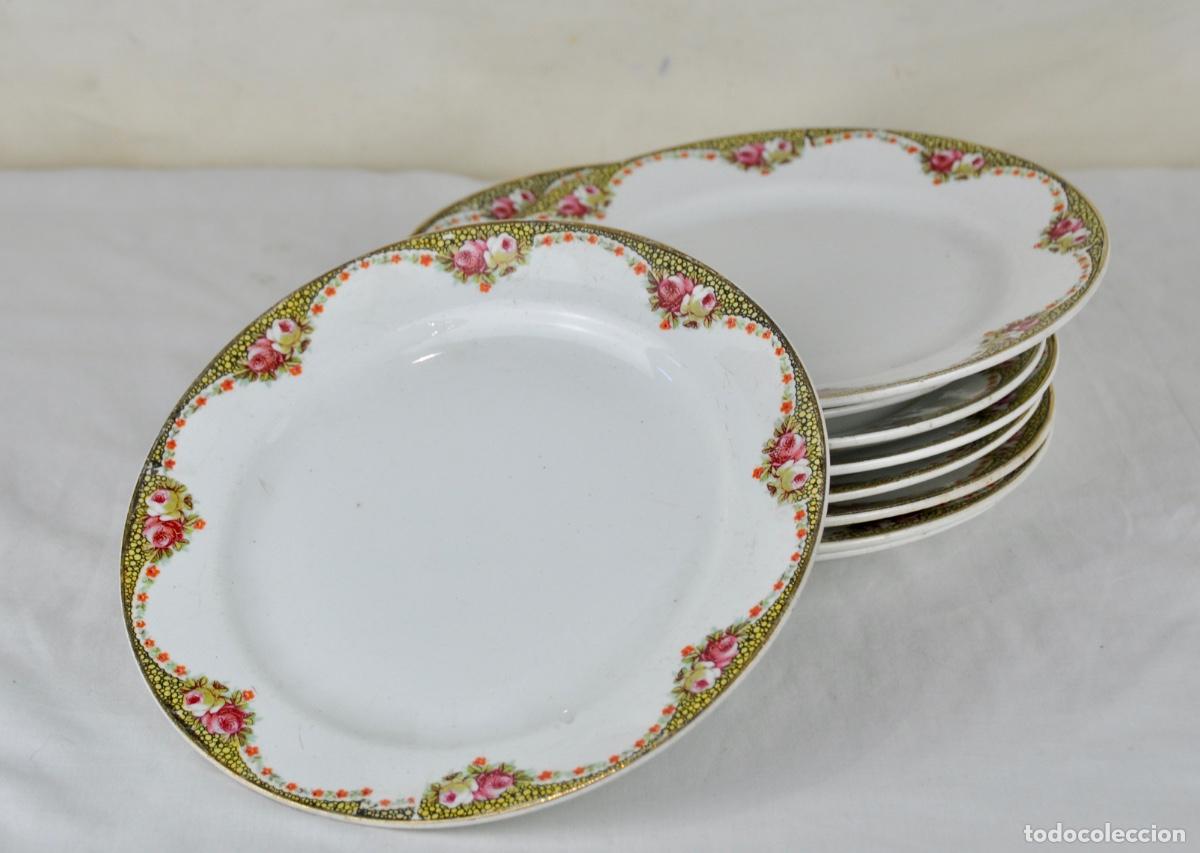 Vintage: 9 platos Societe Ceramique Maestricht Holland