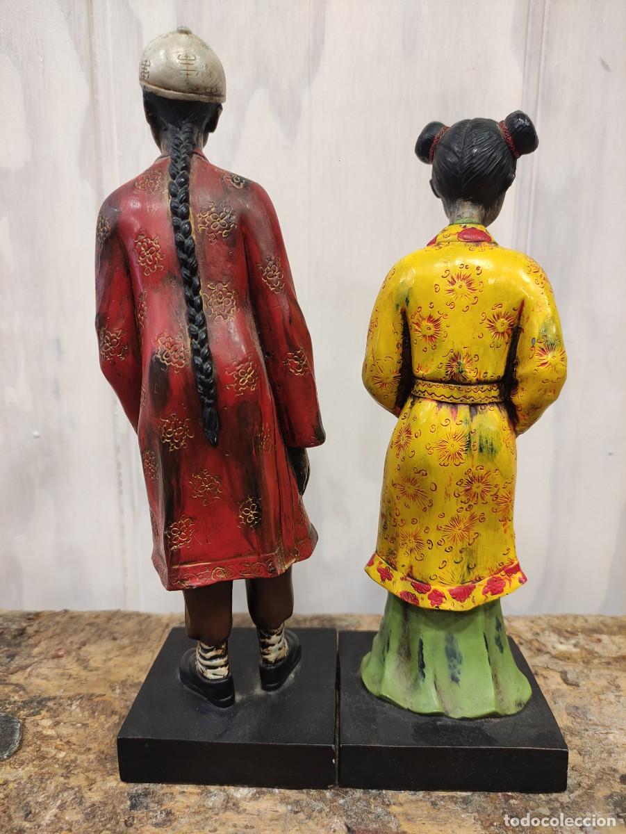 Vintage: Pareja figuras chinas en resina - Foto 5