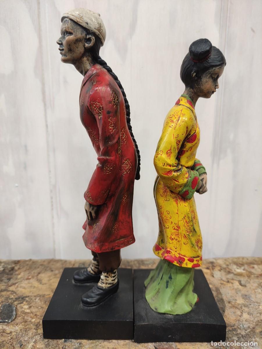 Vintage: Pareja figuras chinas en resina - Foto 6
